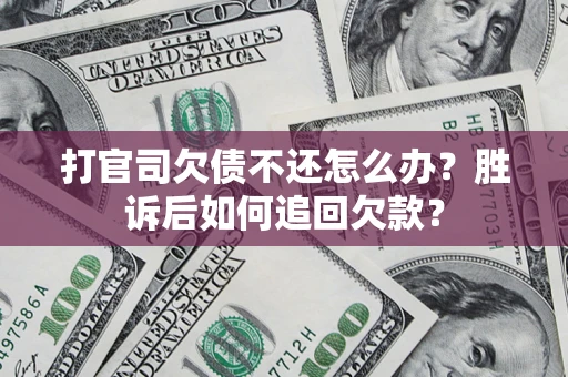 武汉打官司欠债不还怎么办？胜诉后如何追回欠款？