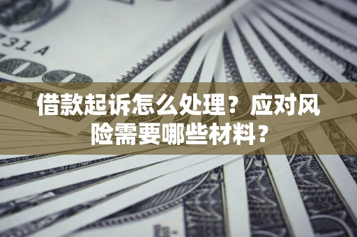 武汉借款起诉怎么处理？应对风险需要哪些材料？