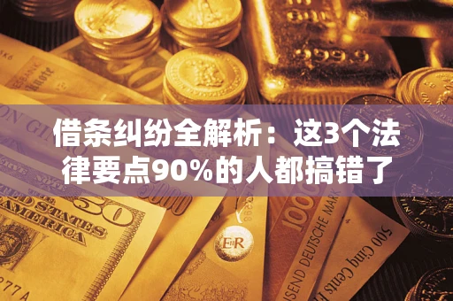 武汉借条纠纷全解析：这3个法律要点90%的人都搞错了