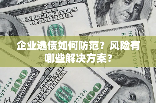 武汉企业逃债如何防范？风险有哪些解决方案？