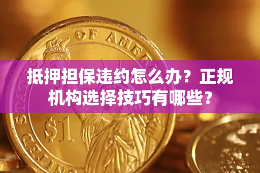 武汉抵押担保违约怎么办？正规机构选择技巧有哪些？