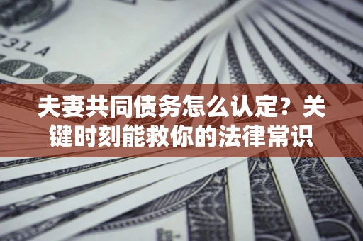 武汉夫妻共同债务怎么认定？关键时刻能救你的法律常识