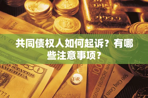 武汉共同债权人如何起诉？有哪些注意事项？